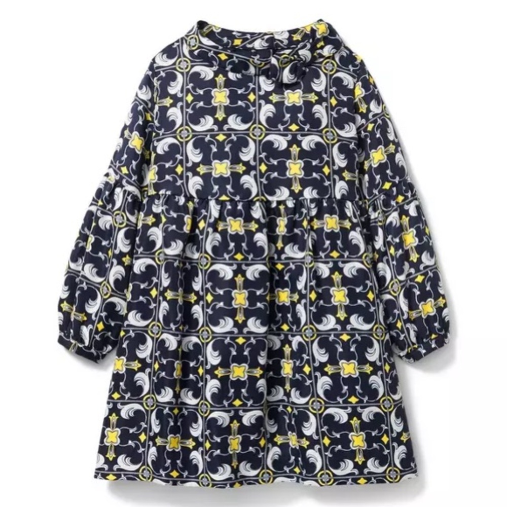 Janie and Jack Medallion Scarf Print Dress Size 4